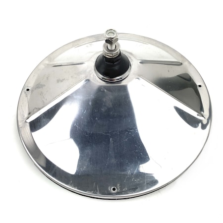 Retrac 8in Stainless Offset-Mount Convex Mirror Head with Plastic Ball Stud 604798